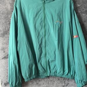 Vintage 90s Greg Norman Teal Nylon Windbreaker Jacket XL